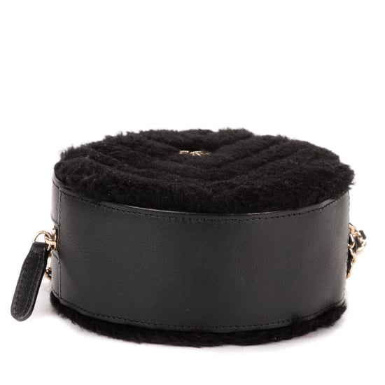 CC Shearling Chevron Round Crossbody schoudertas - Image 6