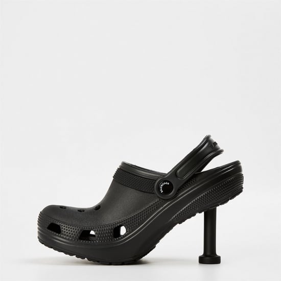 Women's Balenciaga Adjustable Ankle Strap Heeled Sandals in Black - Image 2