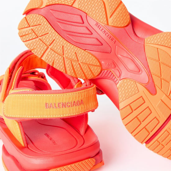 Men's Balenciaga Flat Sandals in Orange/Red - Image 3