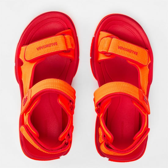 Men's Balenciaga Flat Sandals in Orange/Red - Image 4