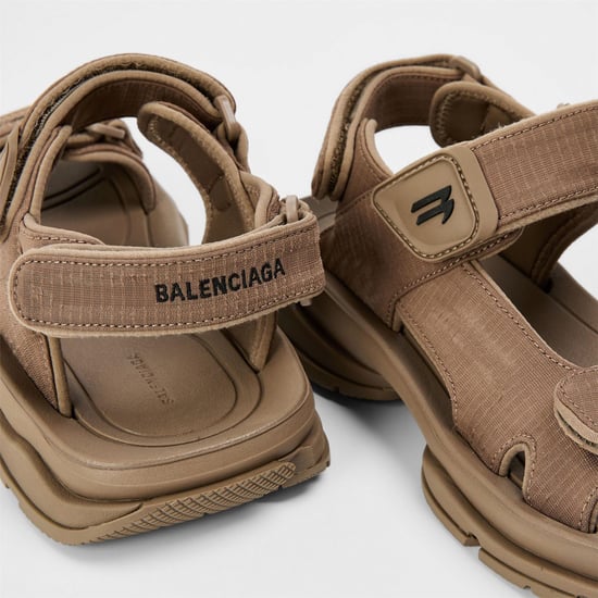 Women's Balenciaga Flatform Sandals in Dark Taupe - Image 3