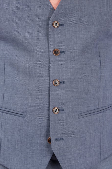 Sleeveless V-neck Tailored Waistcoat in Grey - Image 2