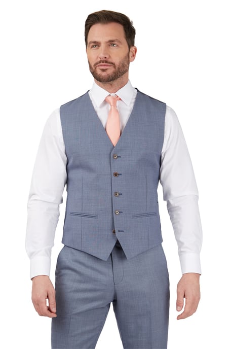 Sleeveless V-neck Tailored Waistcoat in Grey - Image 3