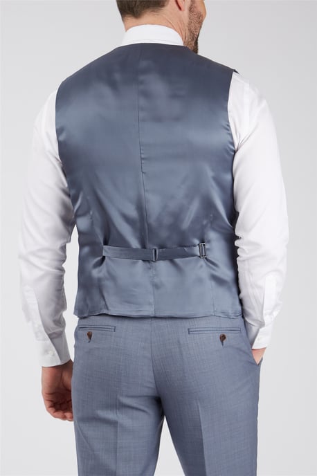Sleeveless V-neck Tailored Waistcoat in Grey - Image 4