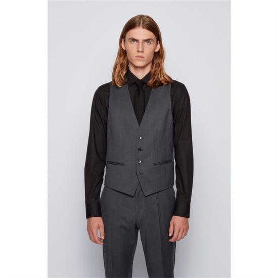 Men's Boss Waistcoat in Dark Grey - Image 2