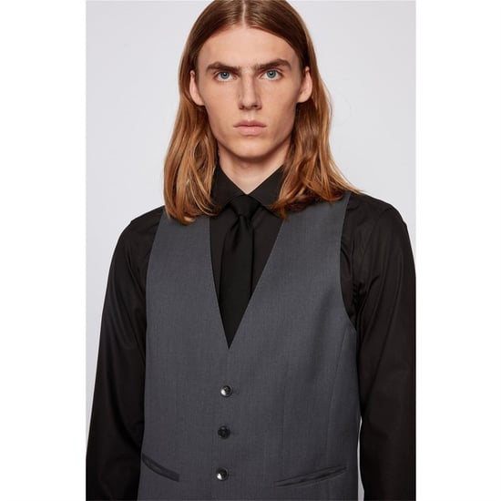 Men's Boss Waistcoat in Dark Grey - Image 4
