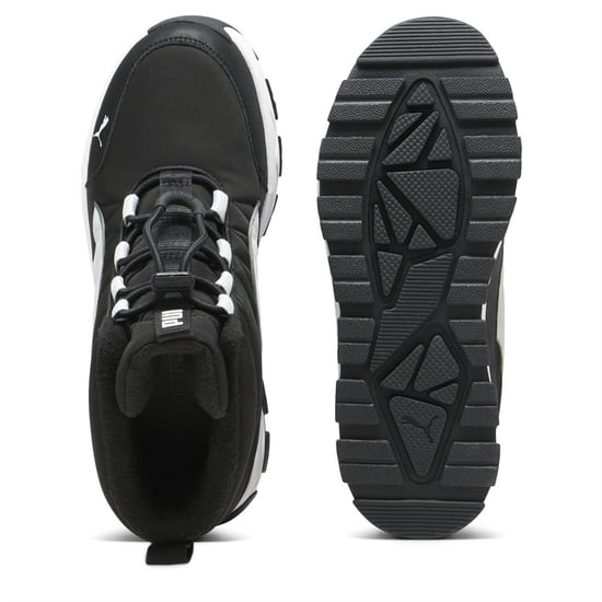 Boys Puma Kids Evolve Puretex Snow Boots in Blk-Ash Gry-Wht - Image 3