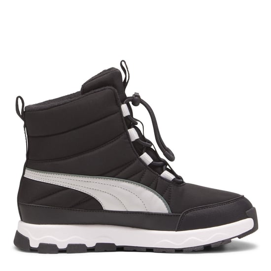 Boys Puma Kids Evolve Puretex Snow Boots in Blk-Ash Gry-Wht - Image 4