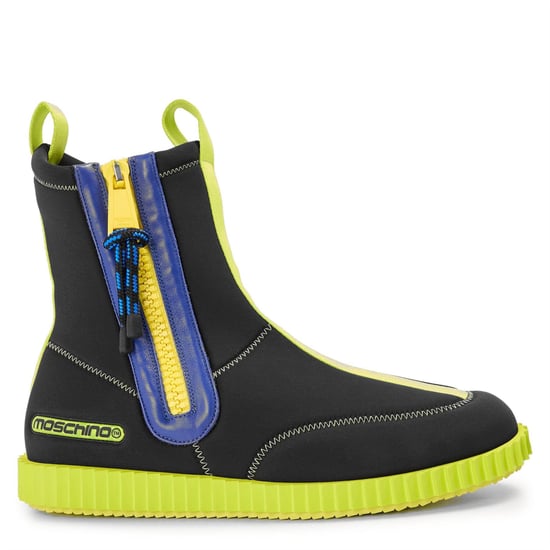 Men's Moschino Flat Ankle Boots in Black - Image 1