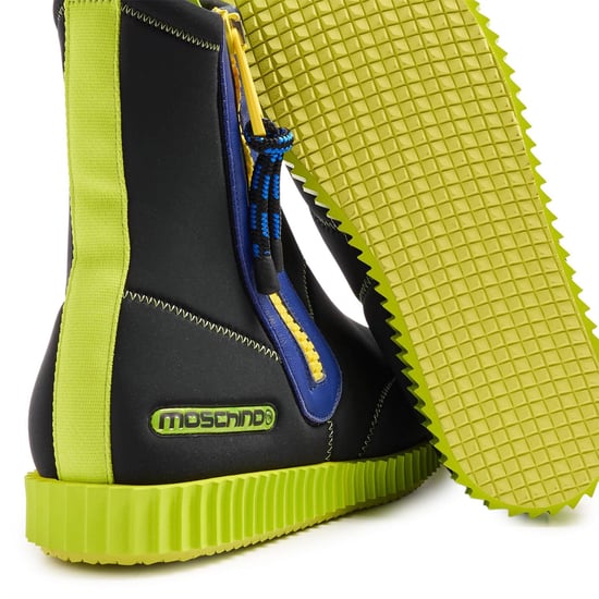 Men's Moschino Flat Ankle Boots in Black - Image 3