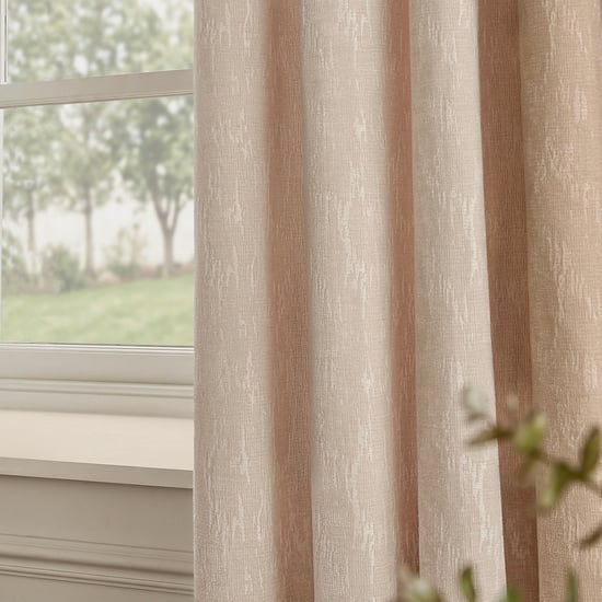 Paoletti Aurelio Chenille Fully Lined Eyelet Curtain Pair, Ivory - Image 2