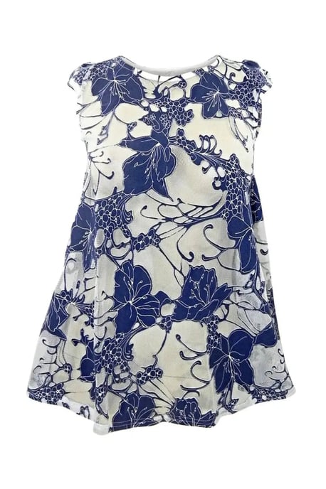 Floral Lace Sleeveless Swing Top - Image 2