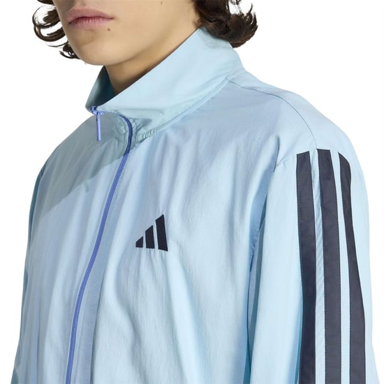 Men's adidas Tracksuit Top in Icey Blue/Night - Image 4