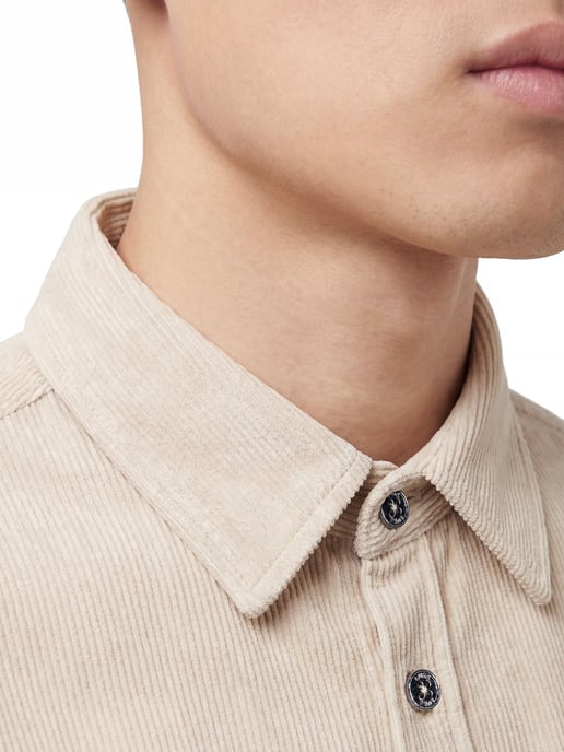 Luke 1977 Men's Lye Cord Shirt in Stone - Image 4