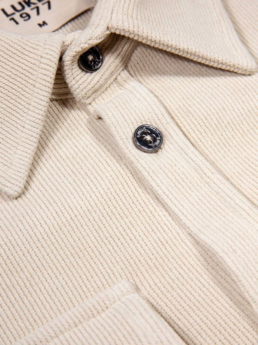 Luke 1977 Men's Lye Cord Shirt in Stone - Image 6