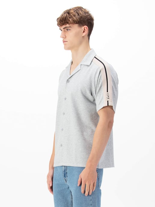 Luke 1977 Men's Peking Shirt in Mid Mrl Grey - Image 3