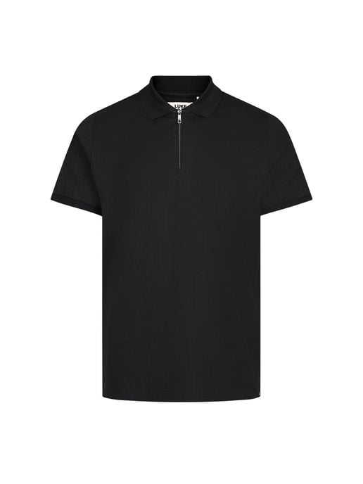Luke 1977 Men's Henry Polo in Black - Image 1