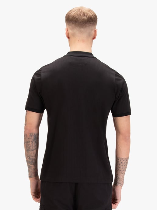 Luke 1977 Men's Henry Polo in Black - Image 4