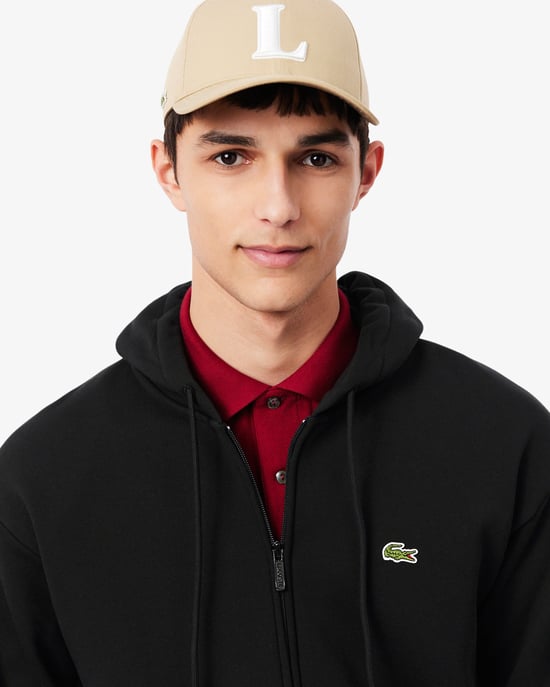 Long Sleeve Logo Detail Hoodie in Black - Image 2