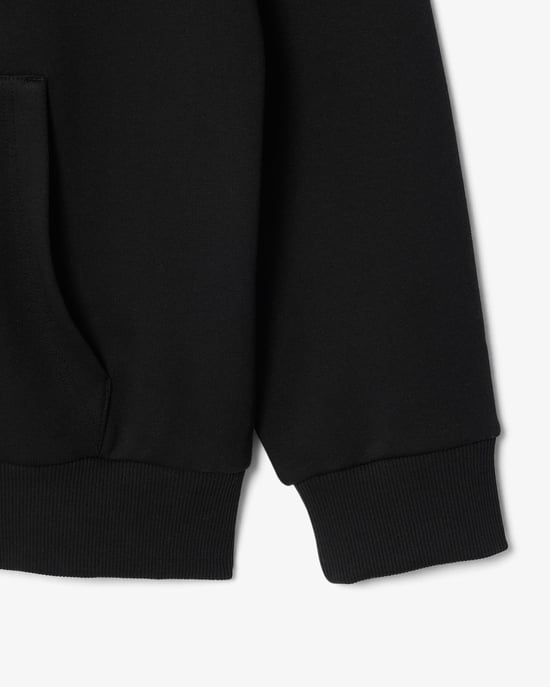 Long Sleeve Logo Detail Hoodie in Black - Image 6