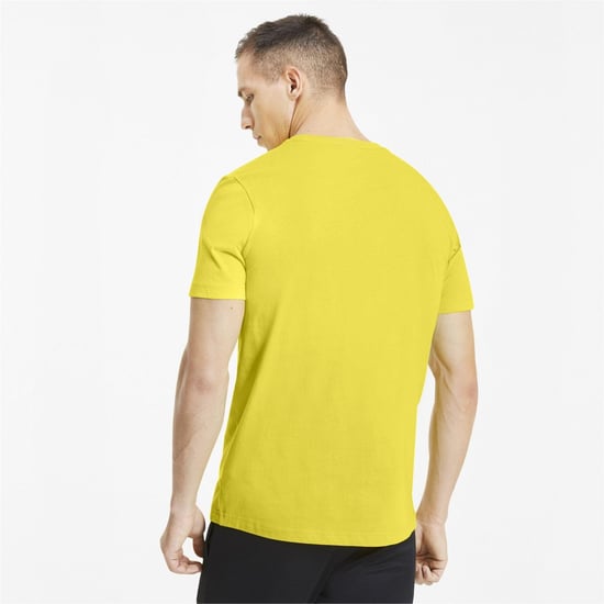 Men's Puma Teamgoal 23 Casuals Tee T Shirt Mens in Cyber Yellow - Image 4