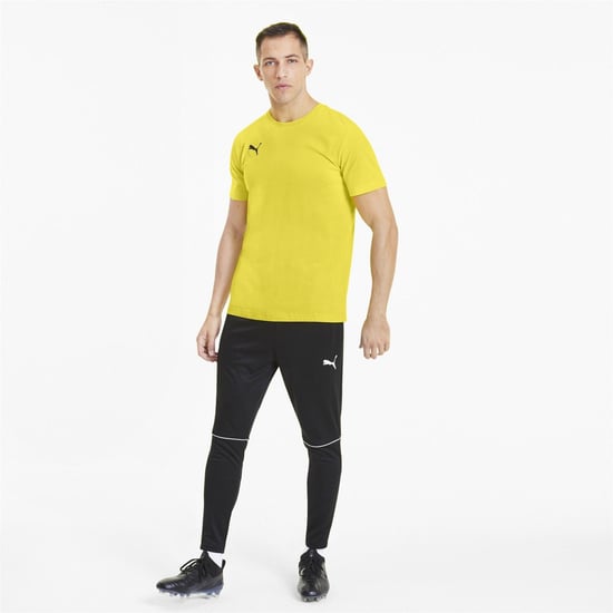Men's Puma Teamgoal 23 Casuals Tee T Shirt Mens in Cyber Yellow - Image 5