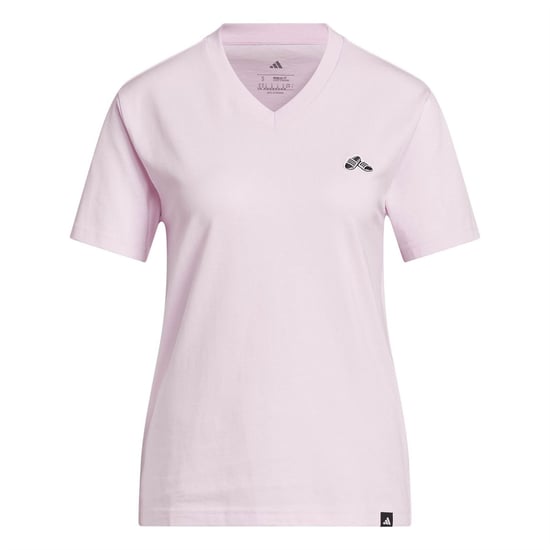 Men's adidas Slide V Neck T-Shirt in Clear Pink - Image 1