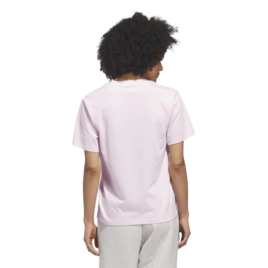 Men's adidas Slide V Neck T-Shirt in Clear Pink - Image 3