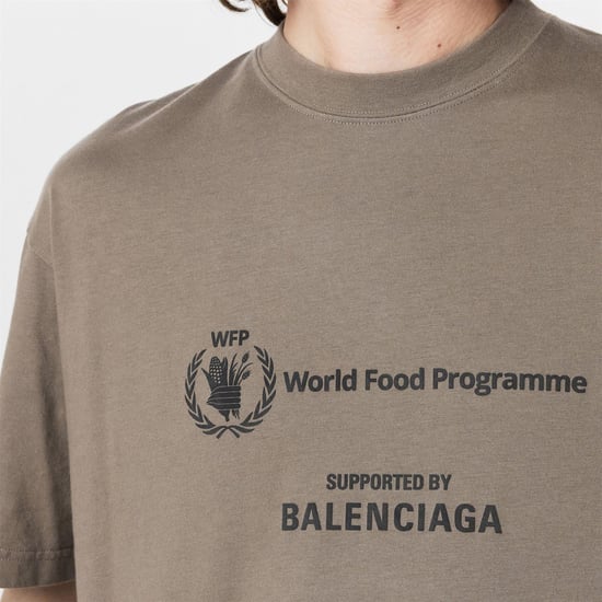 Men's Balenciaga T-Shirt in Taupe/Black - Image 5