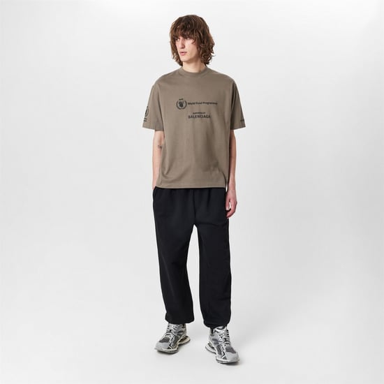Men's Balenciaga T-Shirt in Taupe/Black - Image 6
