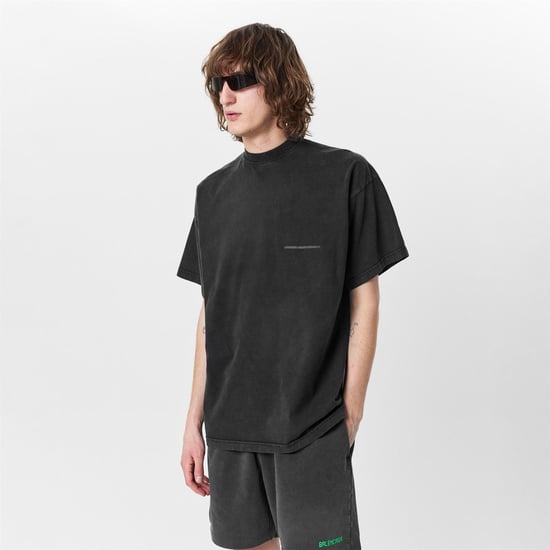 Men's Balenciaga Oversized T-Shirt in Washed Black - Image 2