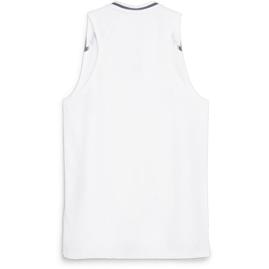 Men's Puma Hoops Team Game Performance Basketball Jersey in White - Image 2