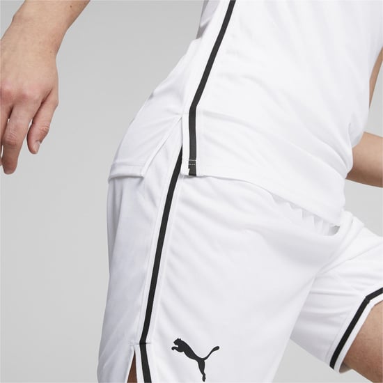 Men's Puma Hoops Team Game Performance Basketball Jersey in White - Image 4