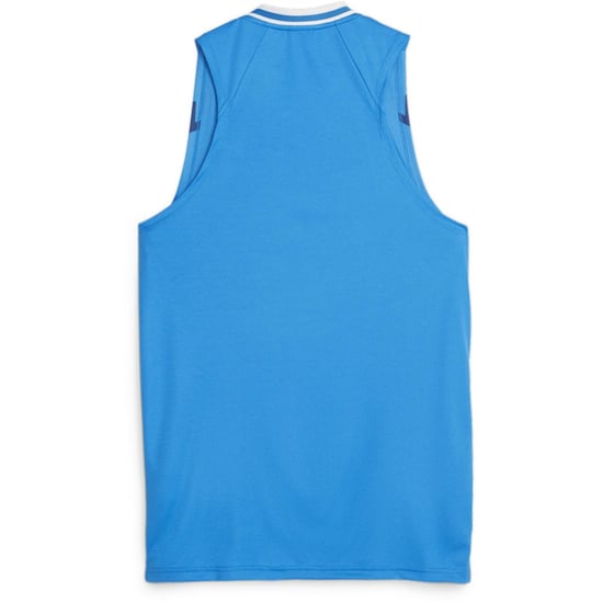 Men's Puma Hoops Team Game Performance Basketball Jersey in Electric Blue - Image 2