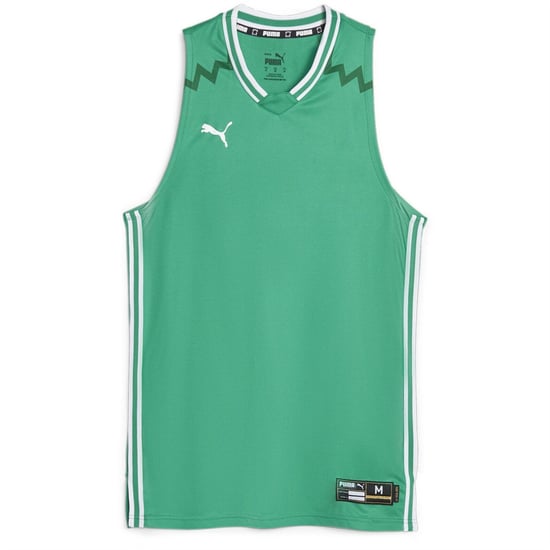 Men's Puma Hoops Team Game Performance Basketball Jersey in Pepper Green - Image 1