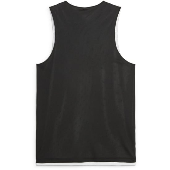 Men's Puma Hoops Team Reverse Practice Performance Basketball Jersey in Black - Image 2