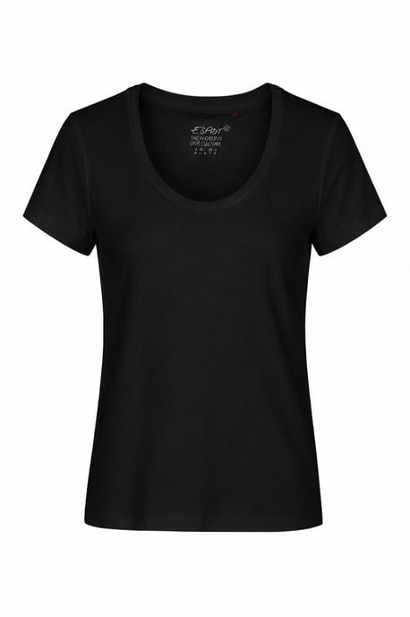 Scoop Neck Cotton Tee - Image 1