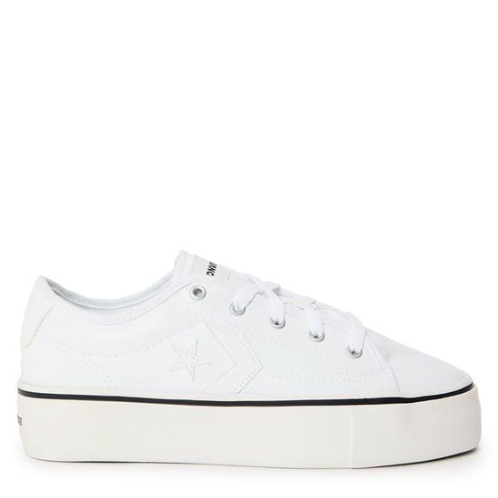 Women's Converse Run Star Hi in 102-White/Bla - Image 1