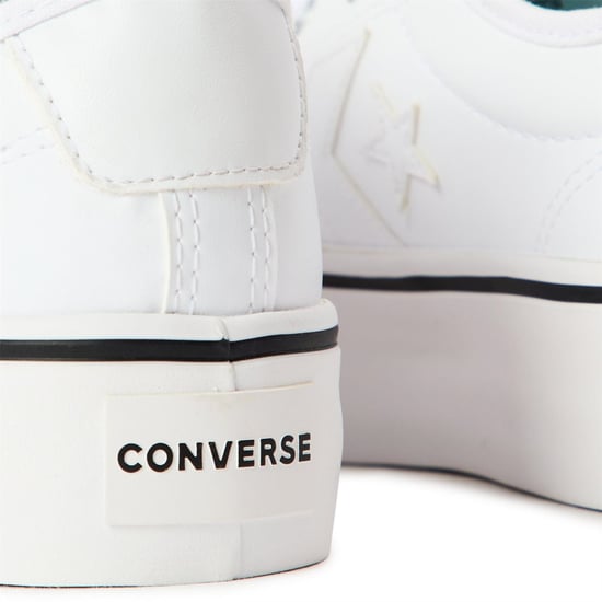 Women's Converse Run Star Hi in 102-White/Bla - Image 3