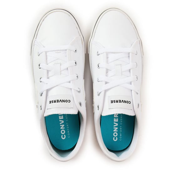 Women's Converse Run Star Hi in 102-White/Bla - Image 4