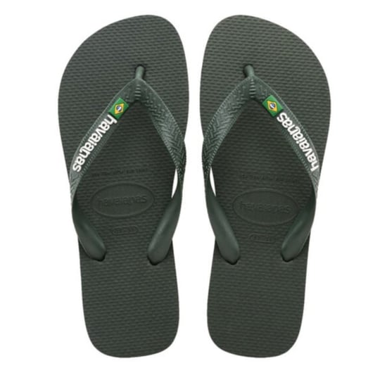 Havaianas brasil logo | green/olive teenslippers unisex - Image 2