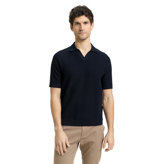 Tom Tailor Gebreide polo met structuur - Image 1