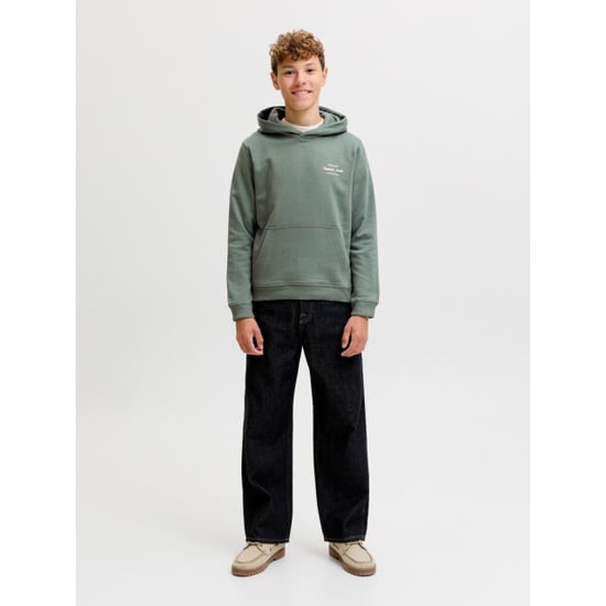 Jack & Jones Jornorrebro typo back sweat hood sn jnr olijf - Image 3