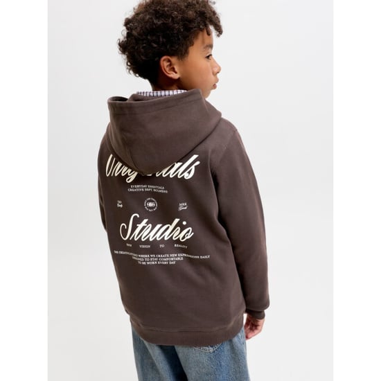 Jack & Jones Jornorrebro typo back sweat hood sn jnr - - Image 4