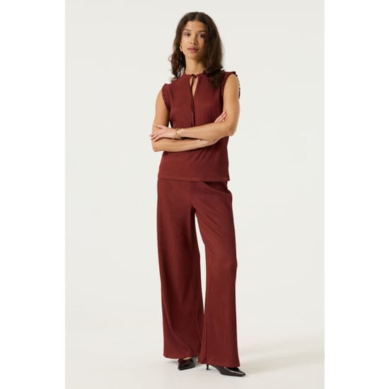 Garcia Jeans Lange broek met streepstructuur brique - Image 2