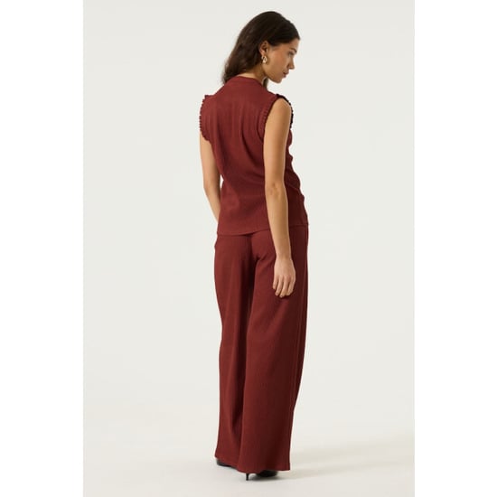Garcia Jeans Lange broek met streepstructuur brique - Image 3