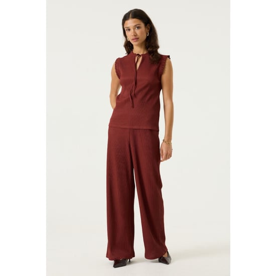 Garcia Jeans Lange broek met streepstructuur brique - Image 4