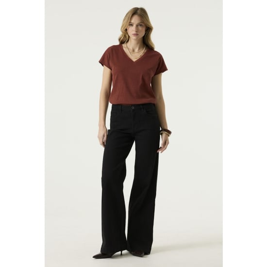 Garcia Jeans T-shirt korte mouw met lurex brique - Image 4