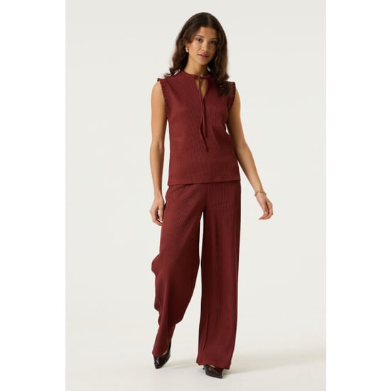 Garcia Jeans Top zonder mouwen met een streepstructuur brique - Image 4