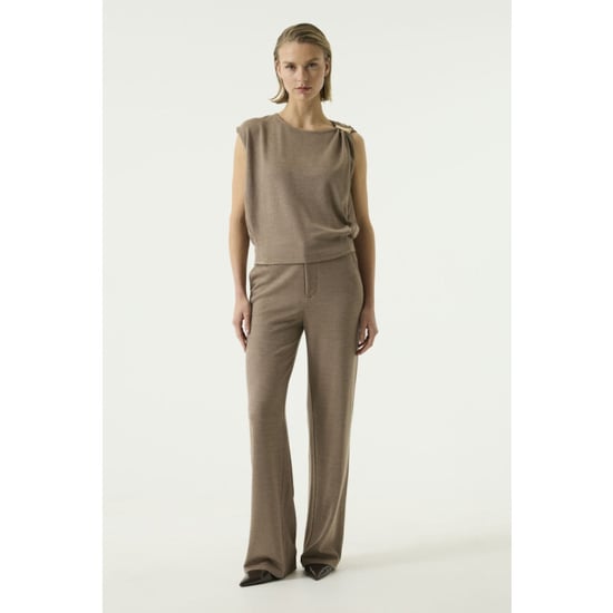 Garcia Jeans Taupe kleur top met korte mouwen taupe - Image 4